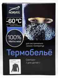 Фото детской фуфайки термобелья для детей Norveg «-60»