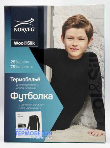Термофутболка для мальчика Norveg Wool+Silk.