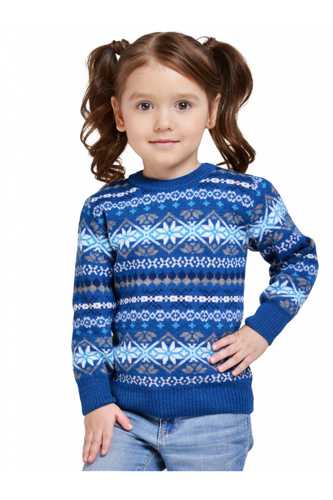 Свитер для ребенка Norveg Jaquard Wool Alpaca с изображением снежинок.